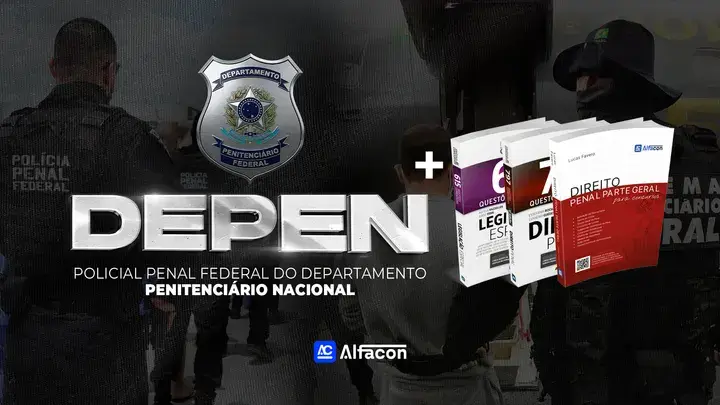 Capa do curso COMBO - DEPEN - Policial Penal Federal do Departamento Penitenciário Nacional + Apostila