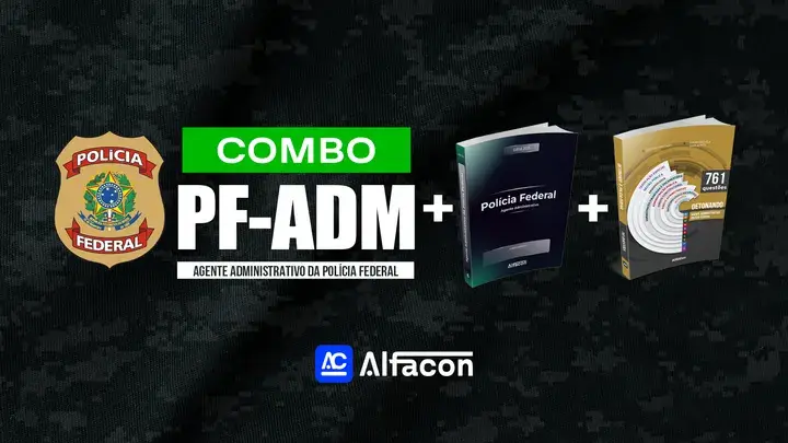 Capa do curso COMBO -PF - Agente Administrativo da Polícia Federal