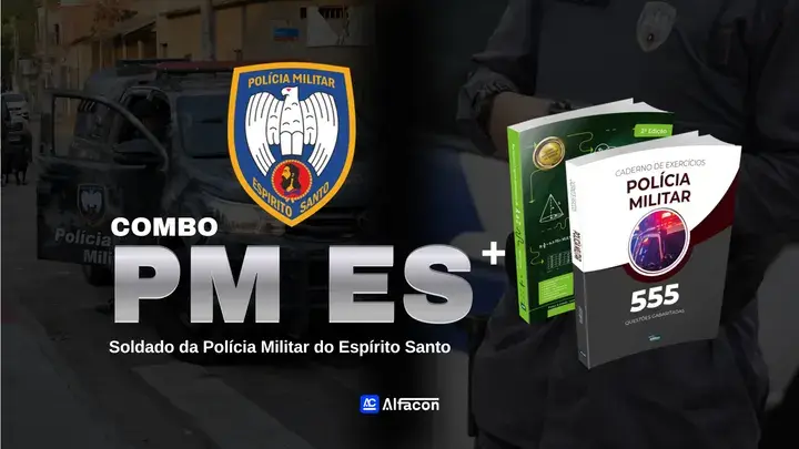 Capa do curso COMBO PM ES Soldado da Polícia Militar do Espírito Santo + Apostilas