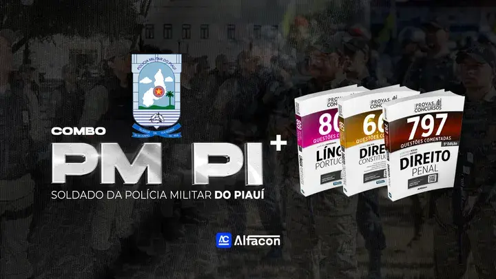 Capa do curso COMBO + PM PI - Soldado da Polícia Militar do Piauí + Apostilas