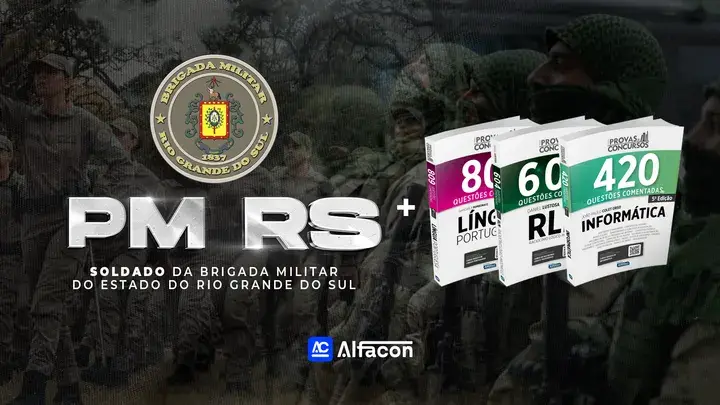 Capa do curso COMBO - PM RS Soldado da Brigada Militar + Apostilas e Questões Comentadas