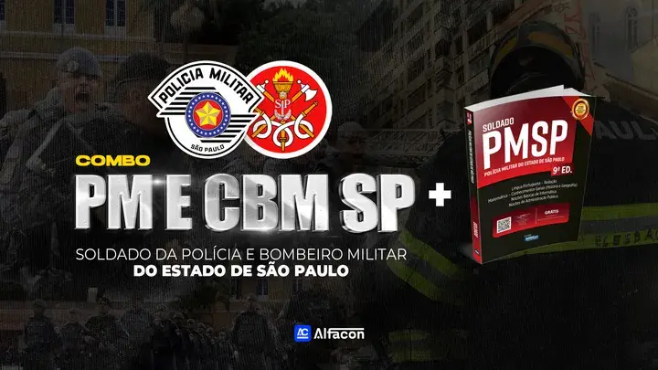 Capa do curso COMBO - PMESP Soldado da Polícia Militar do Estado de São Paulo + Apostila