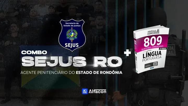 Capa do curso COMBO + SEJUS RO - Agente Penitenciário do Estado de Rondônia + Apostila