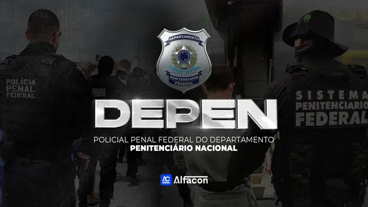 Capa do curso DEPEN - Policial Penal Federal do Departamento Penitenciário Nacional