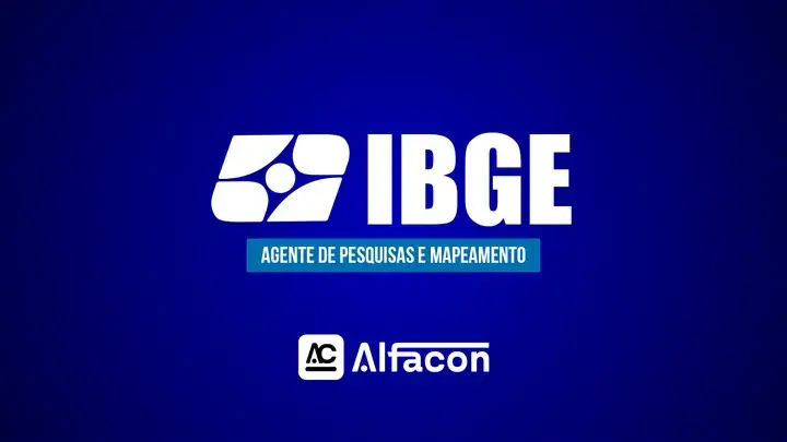 Capa do curso IBGE - Agente de Pesquisas e Mapeamento (APM) do Instituto Brasileiro de Geografia e Estatística