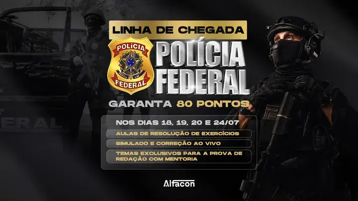 Capa do curso Linha de Chegada PF | Garanta 80 Pontos