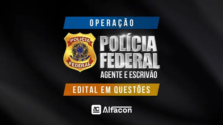 Capa do curso Operação PF: O Maior Intensivo para prova com +3.000 Questões ao Vivo em 82 Aulas de Seg. à sexta + Redação aos Domingos