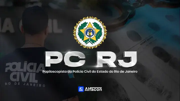 Capa do curso PC RJ - Papiloscopista da Polícia Civil do Estado do Rio de Janeiro