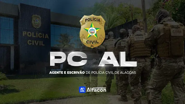 Capa do curso PC AL - Agente e Escrivão de Polícia Civil de Alagoas