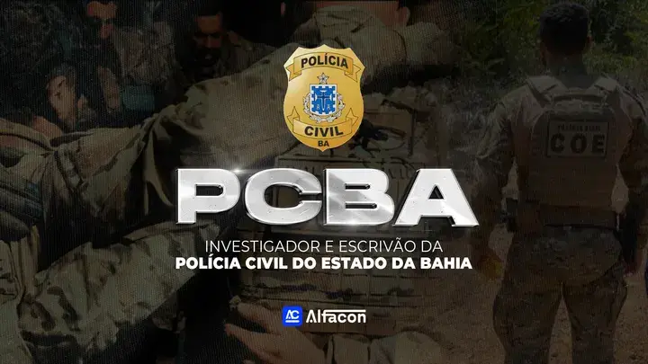 Capa do curso PC BA - Investigador e Escrivão da Polícia Civil do Estado da Bahia
