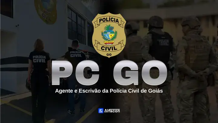 Capa do curso PC GO - Agente e Escrivão da Polícia Civil de Goiás