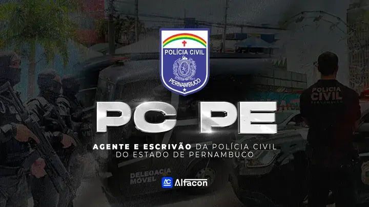 Capa do curso PC PE - Agente e Escrivão da Polícia Civil do Estado de Pernambuco