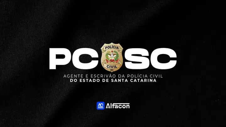 Capa do curso PC SC - Agente e Escrivão de Polícia Civil do Estado de Santa Catarina