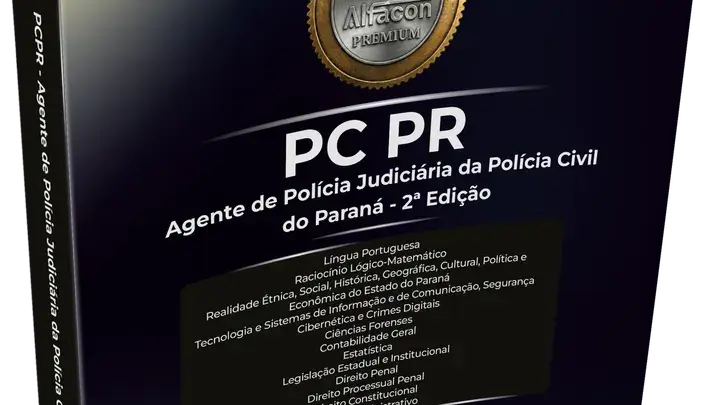 Capa do curso PCPR - Agente de Polícia Judiciária da Polícia Civil do Paraná - 2ª Edição - vol 1 e vol 2