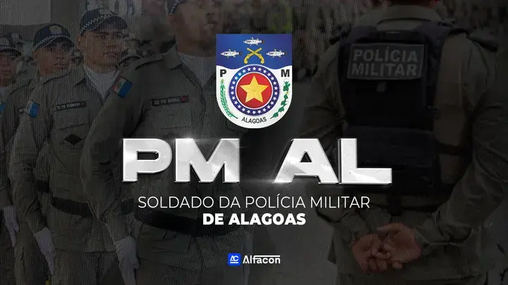 Capa do curso PM AL - Soldado da Polícia Militar de Alagoas