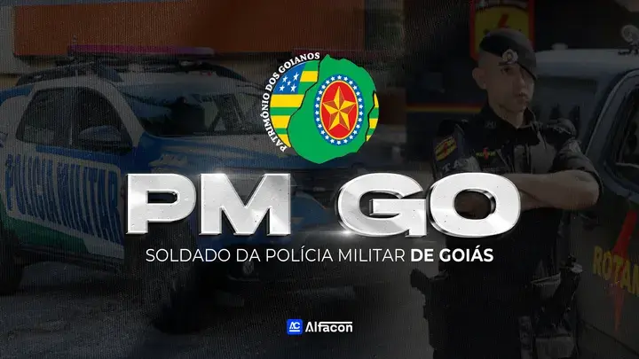Capa do curso PM GO - Soldado da Polícia Militar de Goiás