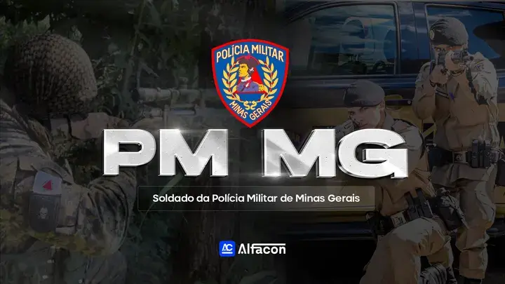 Capa do curso PM MG - Soldado da Polícia Militar de Minas Gerais