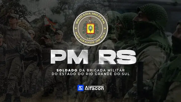 Capa do curso PM RS - Soldado da Brigada Militar do Estado do Rio Grande do Sul