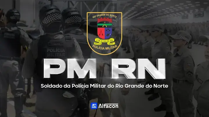 Capa do curso PM RN - Soldado da Polícia Militar do Rio Grande do Norte