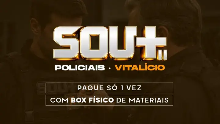 Capa do curso SOU+ 11 Policiais - Vitalício